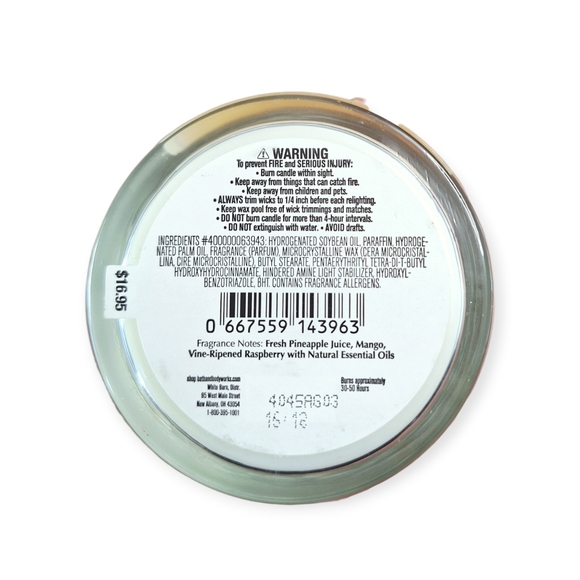 *NEW!* Pineapple Mango Bath & Body Works White Barn Fragrance Candle - Picture 4 of 4